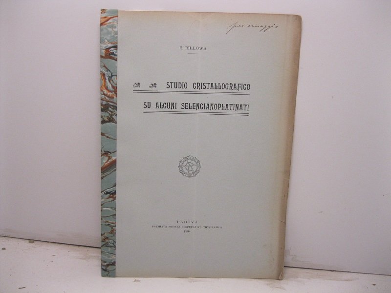 Studio cristallografico su alcuni selencianoplatinati