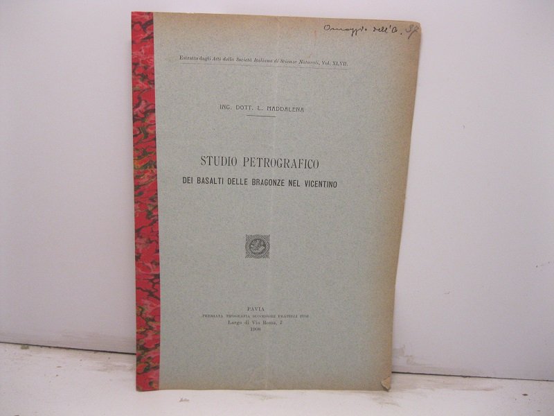 Studio petrografico dei basalti delle bragonze nel Vicentino