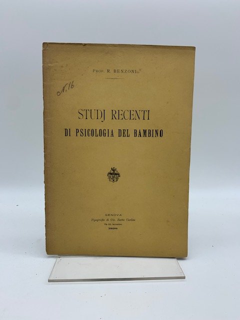 Studj recenti di psicologia del bambino