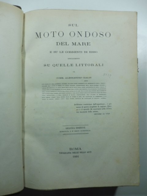 Sul moto ondoso del mare e su le correnti di …