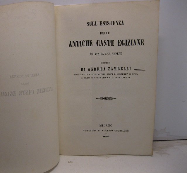 Sull'esistenza delle antiche caste egiziane negata da J.-J. Ampe're