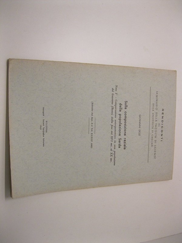 Sulla composizione raziale della popolazione Sarda. Nota I - Comparazione …