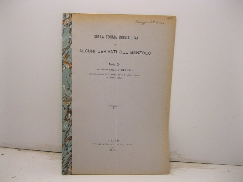 Sulla forma cristallina di alcuni derivati del benzolo. Nota seconda …