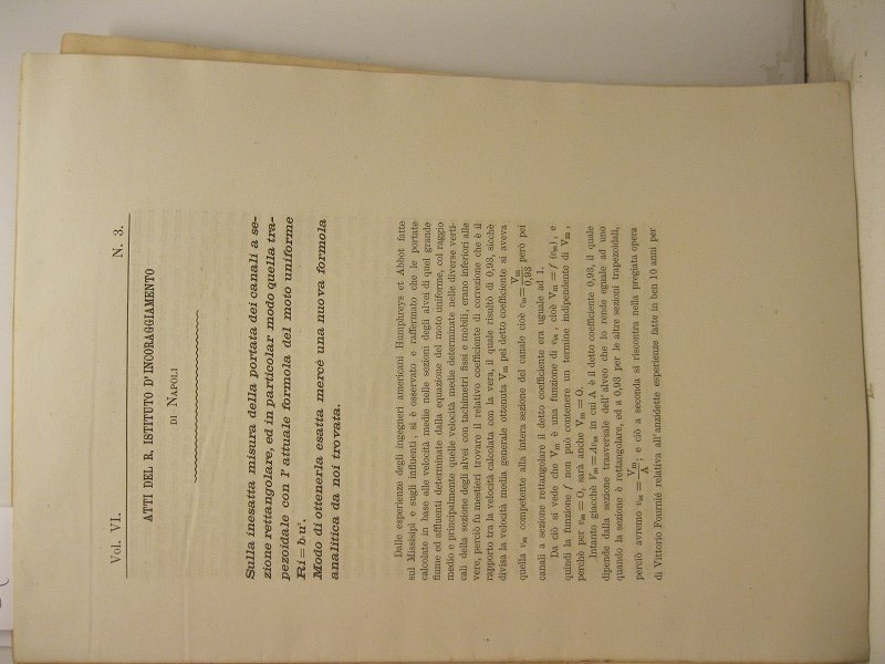 Sulla inesatta misura della portata dei canali a sezione rettangolare …