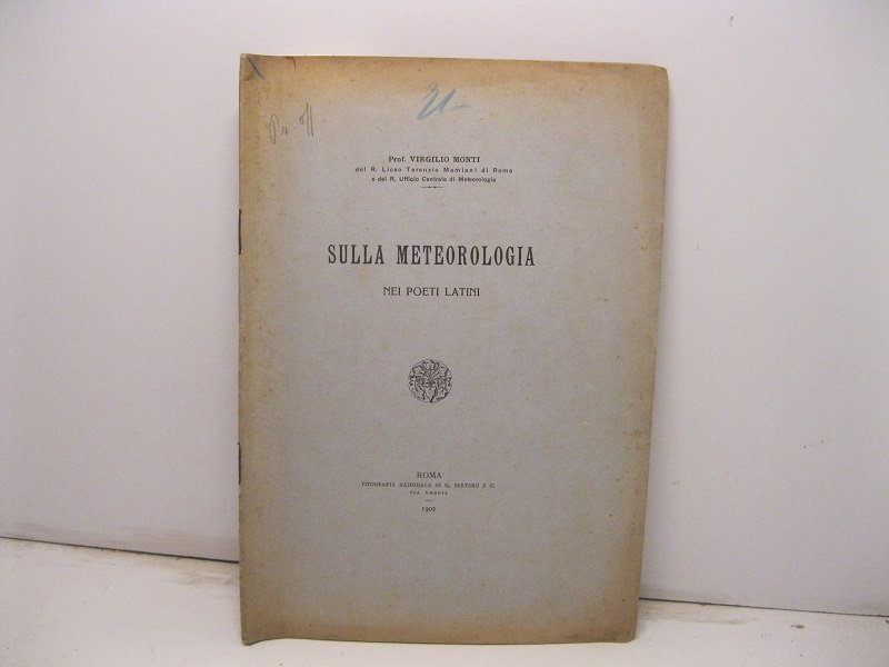 Sulla meteorologia nei poeti latini