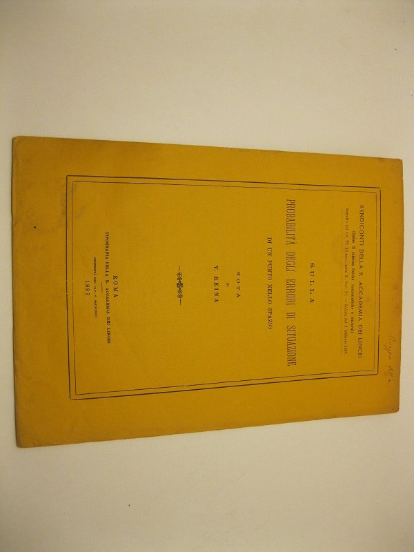 Sulla probabilita' degli errori di situazione di un punto nello …