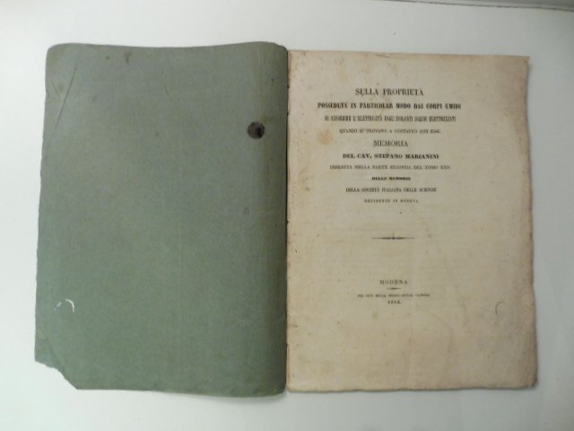 Sulla proprieta' posseduta in particolar modo dai corpi umidi di …