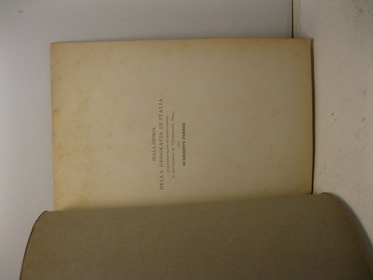 Sulla storia della geografia in Italia con particolare riguardo alle …
