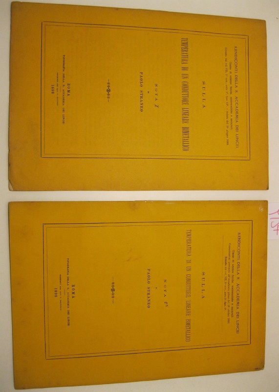 Sulla temperatura di un conduttore lineare bimetallico. Nota 1 e …