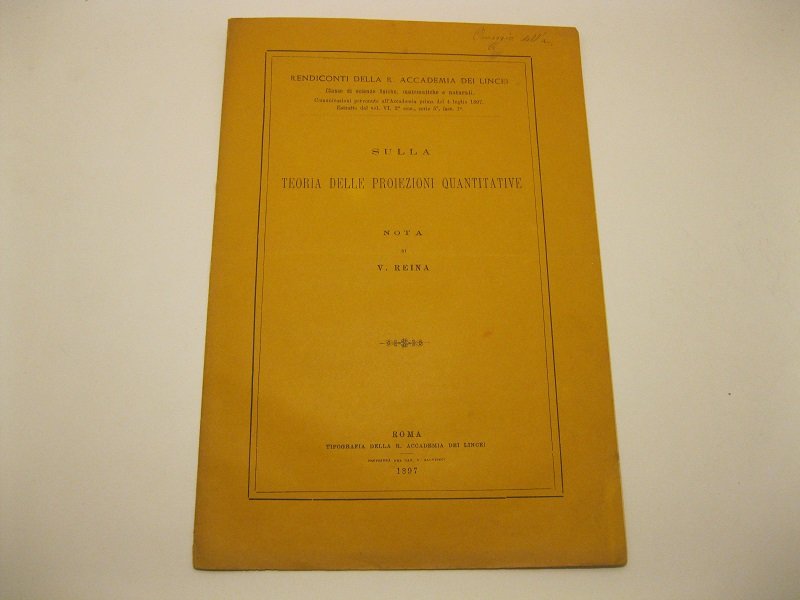 Sulla teoria delle proiezioni quantitative. Nota