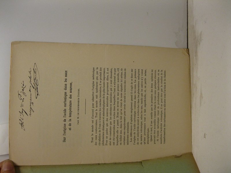 Sur l'origine de l'acide carbonique dans les eaux et de …