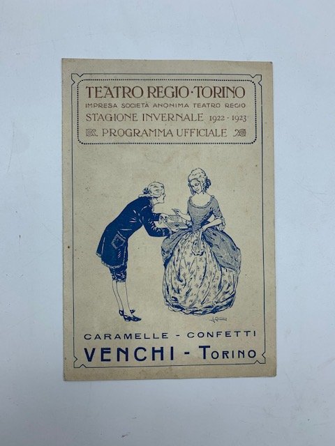 Teatro Regio Torino.Stagione invernale 1922-1923. Programma ufficiale