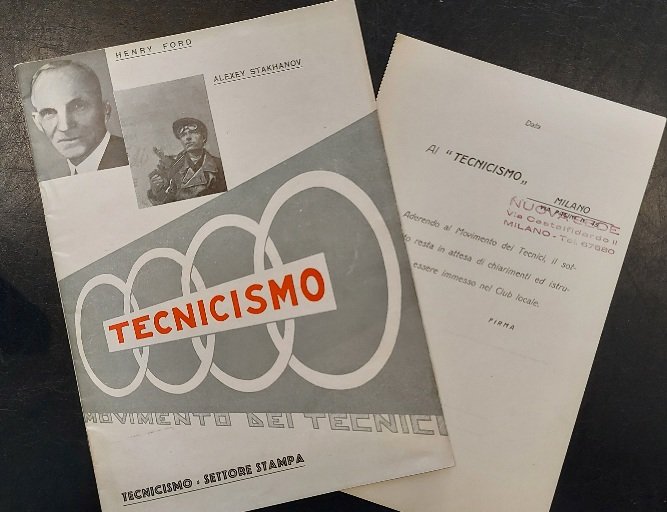 Tecnicismo. Movimento dei tecnici. Manifesto e progetto di costituzione e …