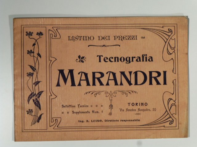 Tecnografia Marandri. Listino prezzi. Ufficio tecnico per disegni, fotografie, eliografie, …