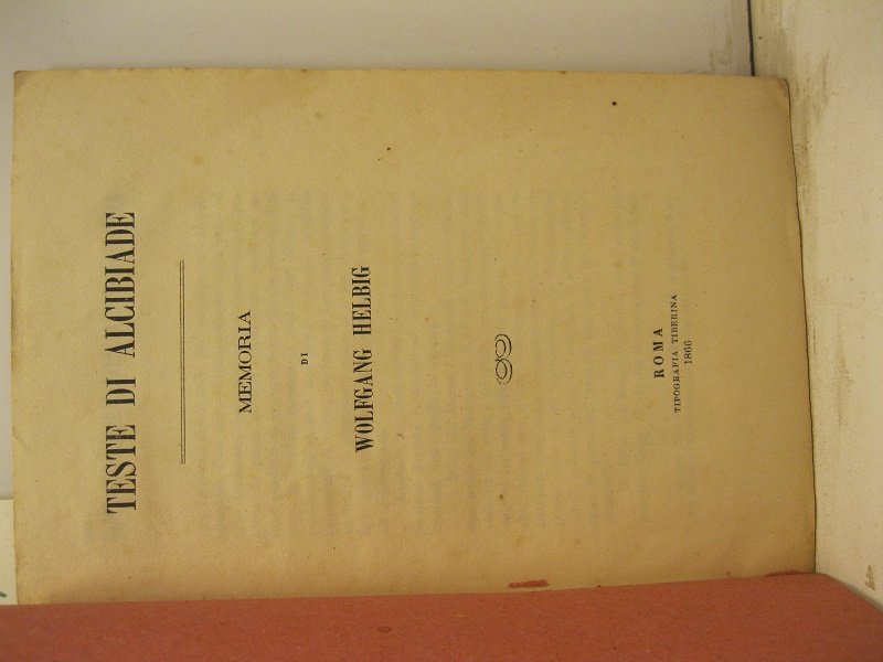 Teste di Alcibiade. Memoria.