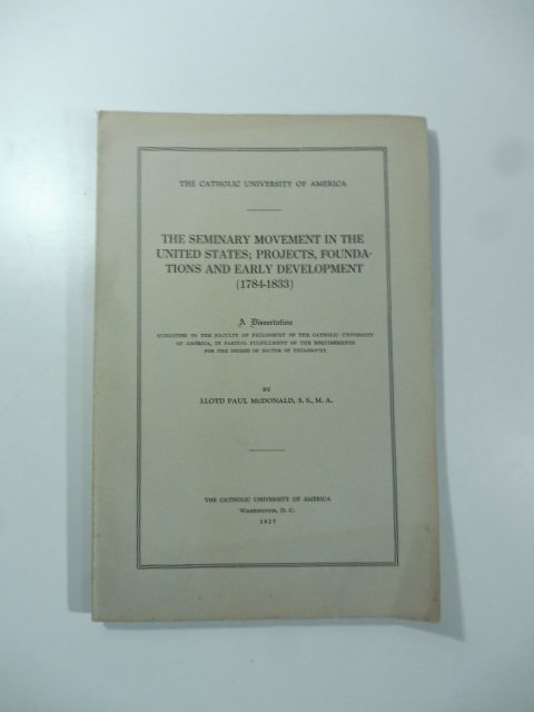 The Seminary Movement in the United States: projects, foundations and …