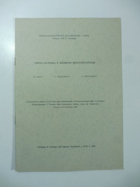 Tonsillectomia e sindromi broncospastiche