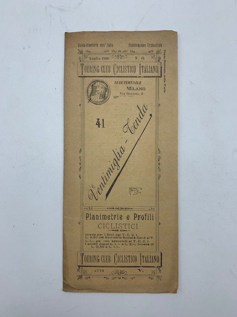 Touring Club Ciclistico italiano. 41. Planimetrie e profili ciclistici. Ventimiglia-Tenda