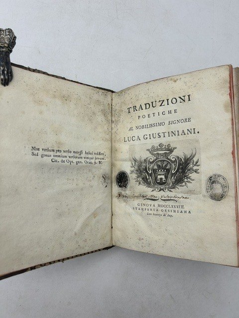 Traduzioni poetiche al nobilissimo signore Luca Giustiniani. (LEG. CON): Il … | Immagine principale