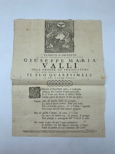 Tributo d'ossequio al molto Reverendo Padre Giuseppe Maria Valli dell'Ordine …