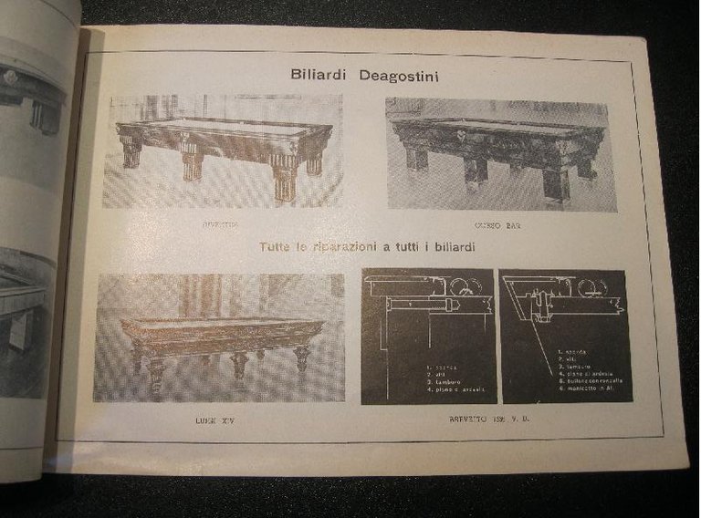 Ulderico Benati, Genova, rappresentante fabbrica biliardi Fratelli Deagostini. Occasioni, riparazioni, …