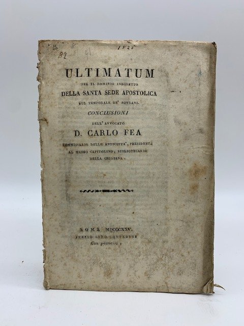 Ultimatum per il dominio indiretto della Santa Sede apostolica sul …