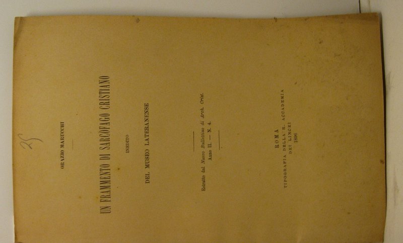 Un frammento di sarcofago cristiano inedito del Museo Lateranense. Estratto …