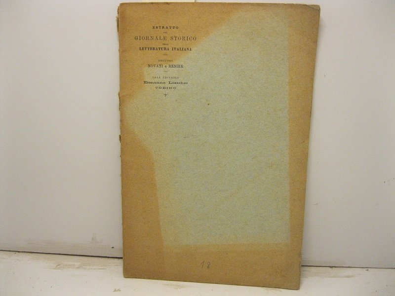 Un ignoto scrittor di satire del primo Settecento