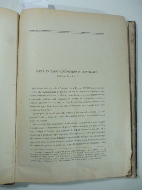 Un passo controverso di Quintilliano (Inst. Orat. V. 10 - …