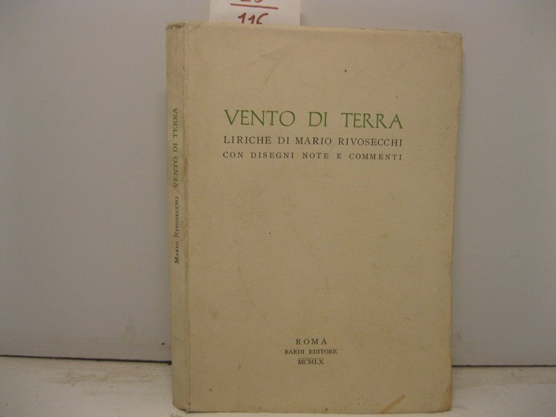 Vento di terra. Liriche di Mario Rivosecchi, con disegni note … | Immagine principale