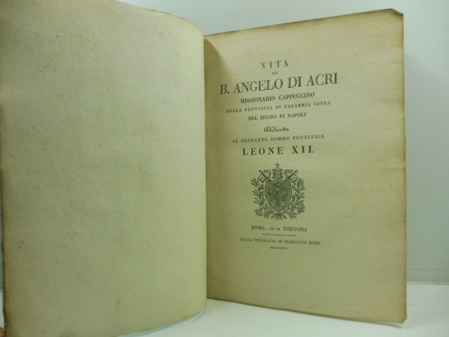 VITA DEL B. ANGELO DI ACRI, missionario cappuccino della provincia …