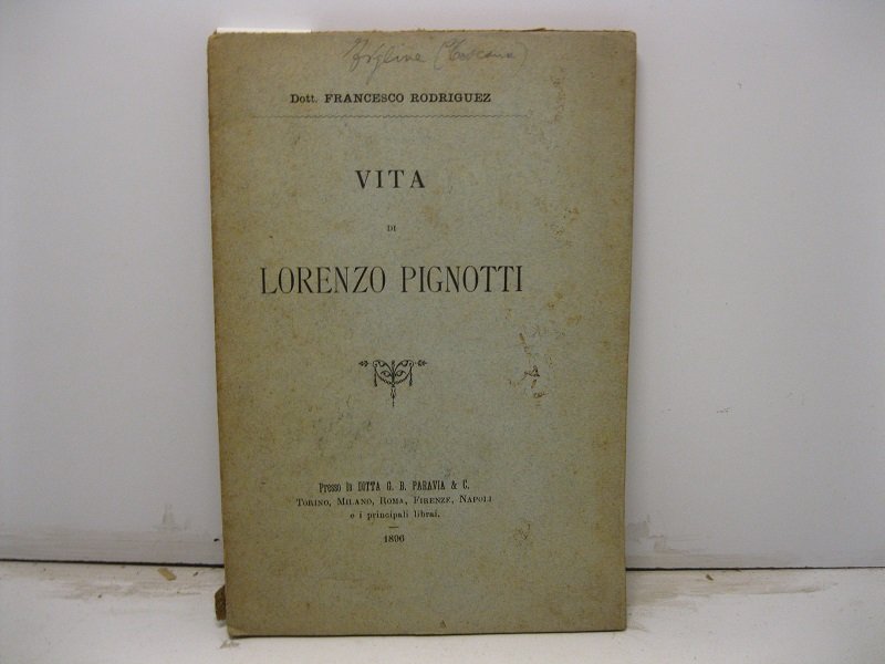 Vita di Lorenzo Pignotti