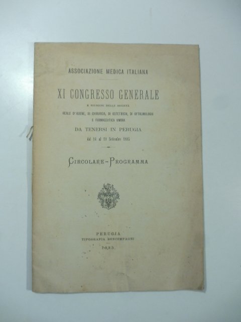 XI Congresso generale e riunioni delle societa' reale d'igiene, di …