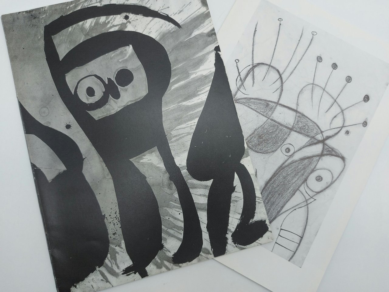 Zeichnungen und Malereien auf Papier von Joan Miro'. Galerie Maeght, …