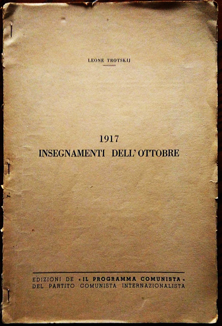 1917 Insegnamenti dell'Ottobre.