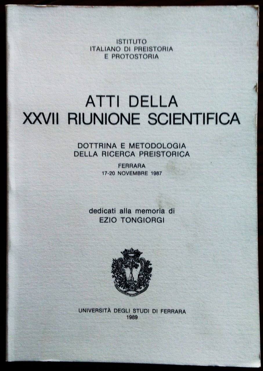 Atti della XXVII riunione scientifica. Dottrina e Metodologia della Ricerca …