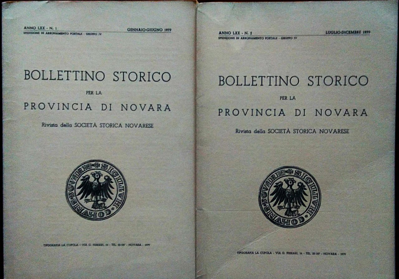 Bollettino storico per la provincia di Novara - Rivista della …