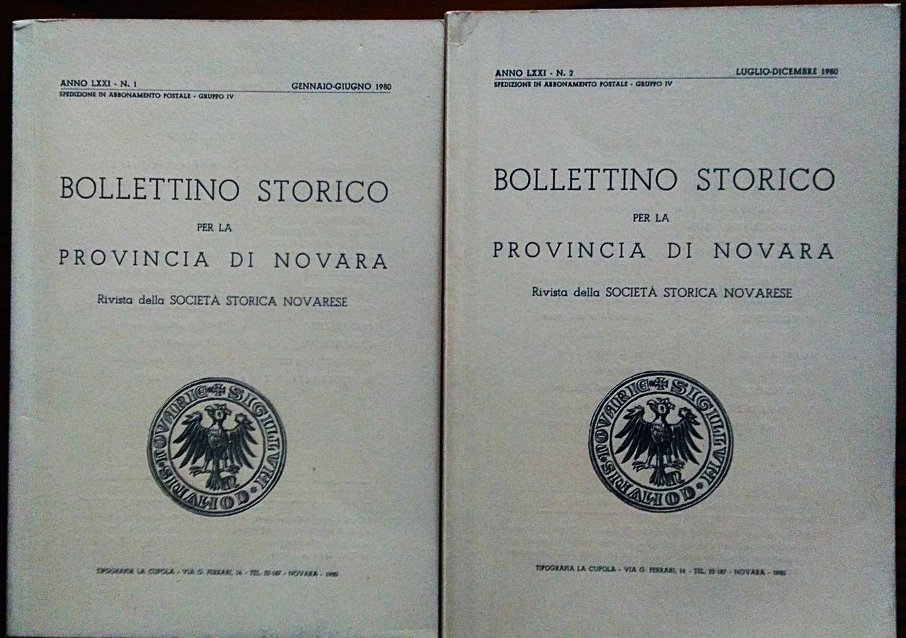 Bollettino storico per la provincia di Novara - Rivista della …