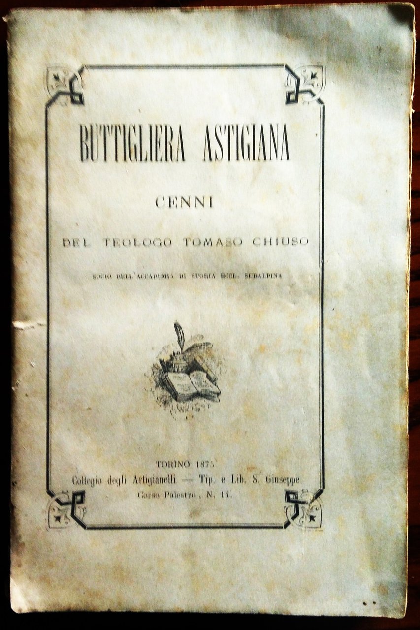 Buttigliera Astigiana. Cenni del teologo Tomaso Chiuso.