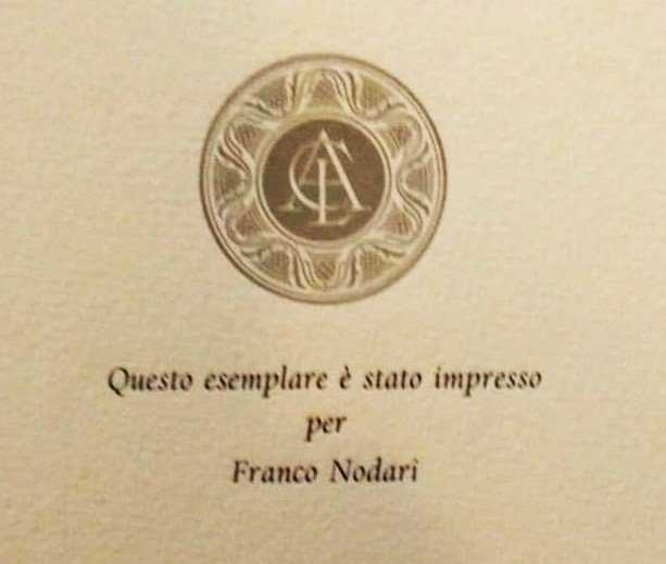 Cineraccio. stampato per i Cento Amici Del Libro.