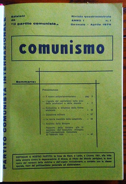 Comunismo. Rivista quadrimestrale, POI, semestrale. Anno 1 n. 1 Gennaio-Aprile … | Immagine Gallery 2