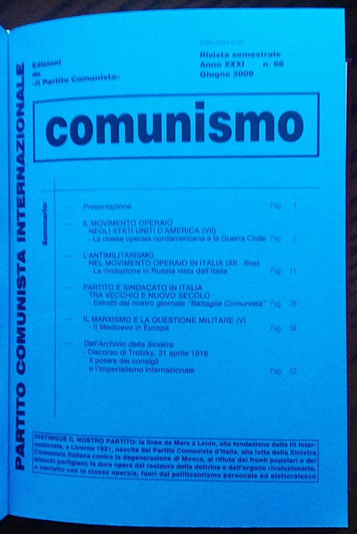 Comunismo. Rivista quadrimestrale, POI, semestrale. Anno 1 n. 1 Gennaio-Aprile … | Immagine Gallery 5
