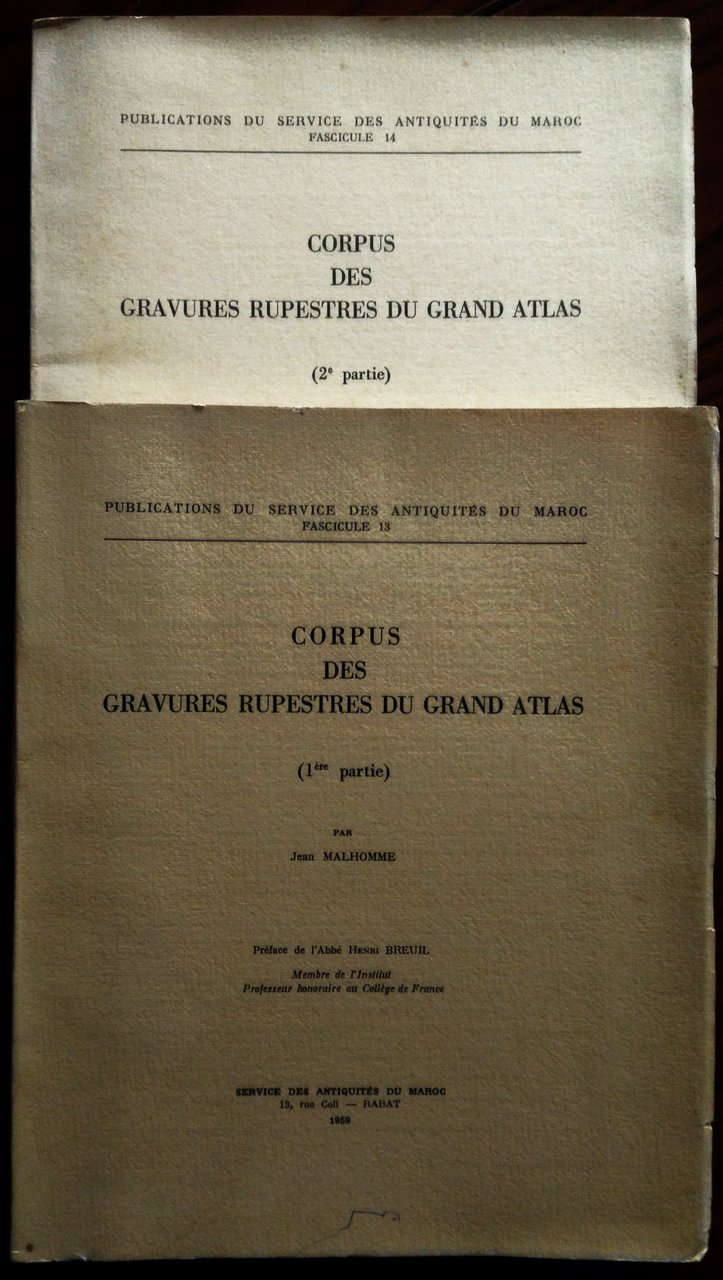 Corpus des gravures rupestres du grand Atlas. Preface de l'Abbé …
