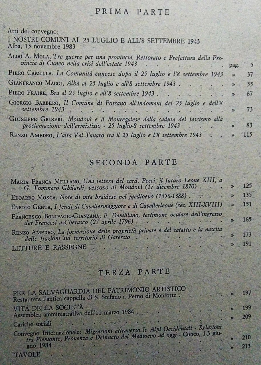 Atti del Convegno: I NOSTRI COMUNI AL 25 LUGLIO E …