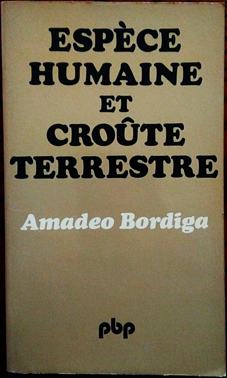 Espece humaine et croute terrestre et autres articles.