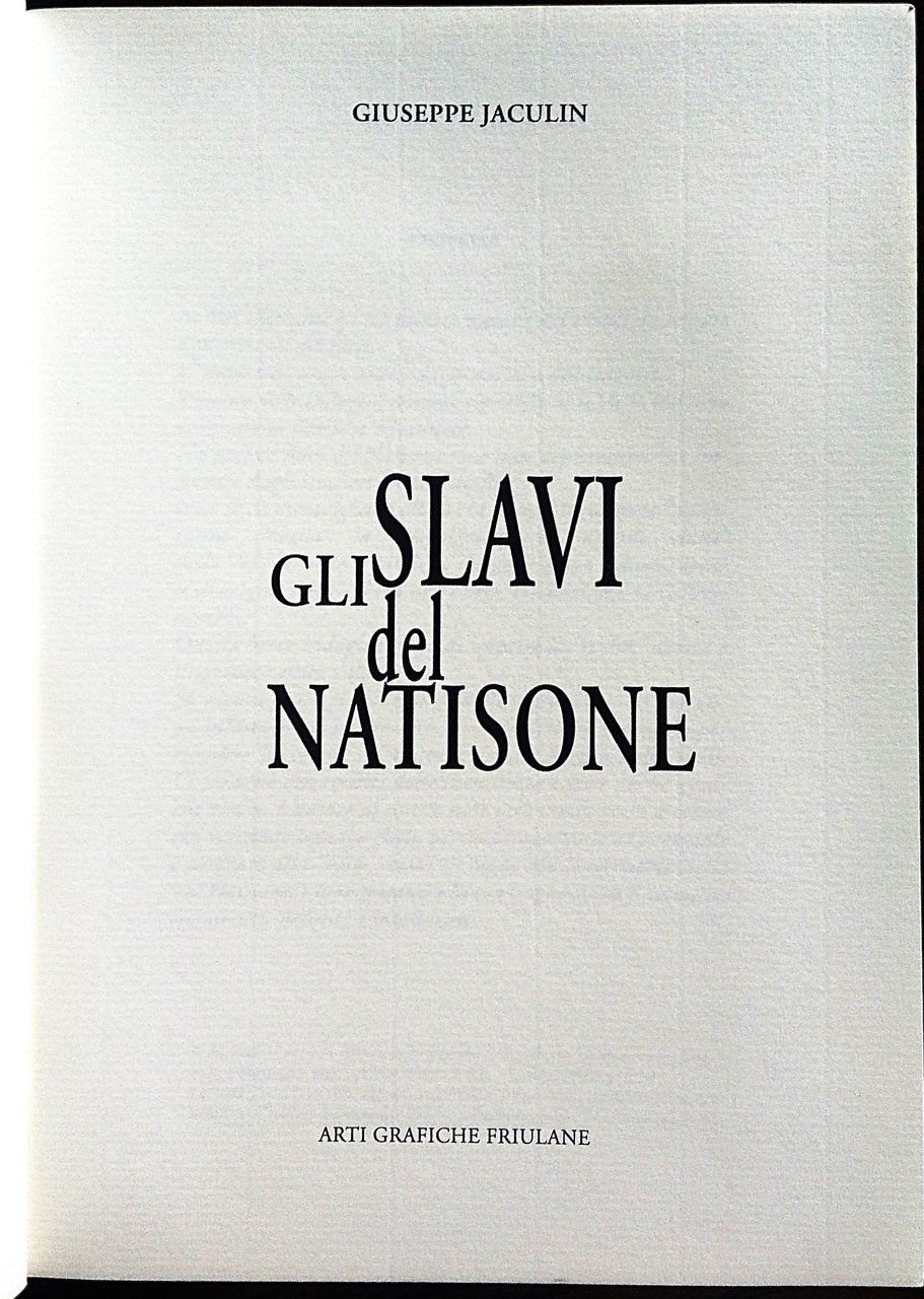Gli Slavi del Natisone.