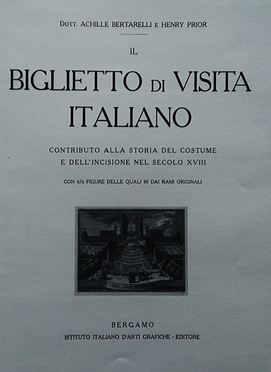 Il biglietto di visita italiano. Contributo alla storia del costume …