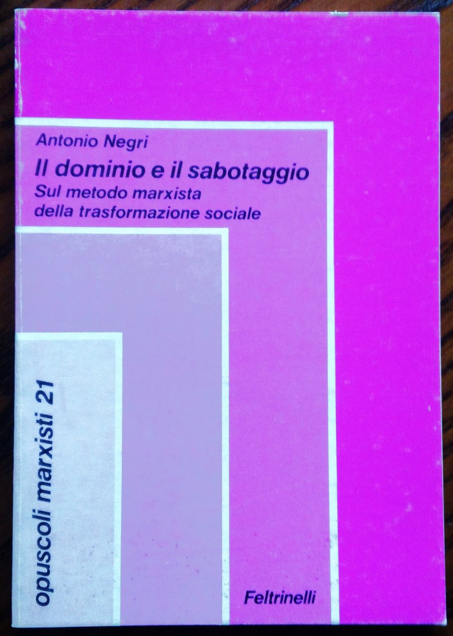 Il dominio e il sabotaggio. Sul metodo marxista della trasformazione …