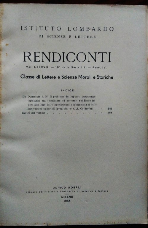 Il Problema dei Rapporti burocratico-legislativi tra "occidente ed oriente" nel …