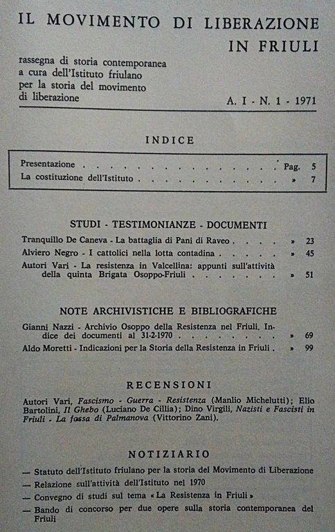 Istituto Friulano per la storia del movimento di liberazione. Il … | Immagine Gallery 2